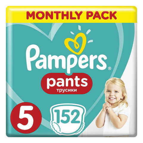 Подгузники-трусики 152 шт. PAMPERS (Памперс) Pants, размер 5 (12-17 кг), 1210764