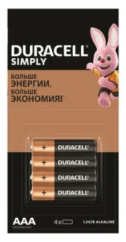Батарейка DURACELL BASIC LR03 отрывной 4*4 BL16 (Комплект 4 шт.) Тип: LR03Цена: за комплект