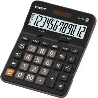 Калькулятор настольный Casio DX-12B 12 разрядов, двойное питание, черный (Casio DX-12B)