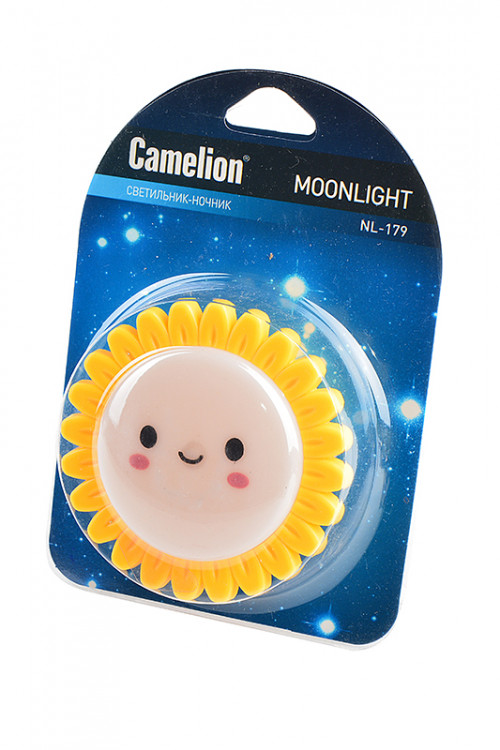 Светильник Camelion NL-179 "Солнышко" ночник с выключателем, 4LED BL1
