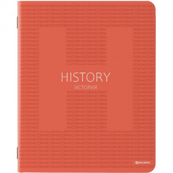 Тетрадь А5, 48 л, BRAUBERG COLOR История, матовая ламинация, лак, 70г/м, клетка, подсказ, 1 шт. (BRAUBERG 403985) Предметная тетрадь BRAUBERG из серии "COLOR" предназначена для учащихся средних и старших классов. Выполнена в современном и привлекательном дизайне.