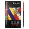 Набор цветных карандашей ACMELIAE Blackwood Artmate 12цв. в металлическом футляре, супермягкие, утолщенный грифель 4мм (ACMELIAE 43567)