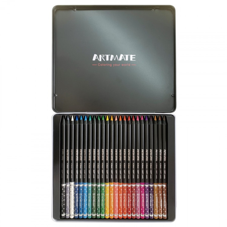 Набор цветных карандашей ACMELIAE Blackwood Artmate 24цв. в металлическом футляре (ACMELIAE 43568)