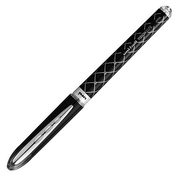 Ручка роллер Uni Ball Vision Elite Black Dia 0,8 мм, цвет чернил: черный (Uni UB-200 D Black DIA Black)
