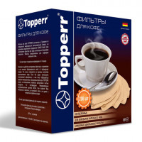 Фильтр TOPPERR №2 для кофеварок, бумажный, неотбеленный, 200 штук, 3049
