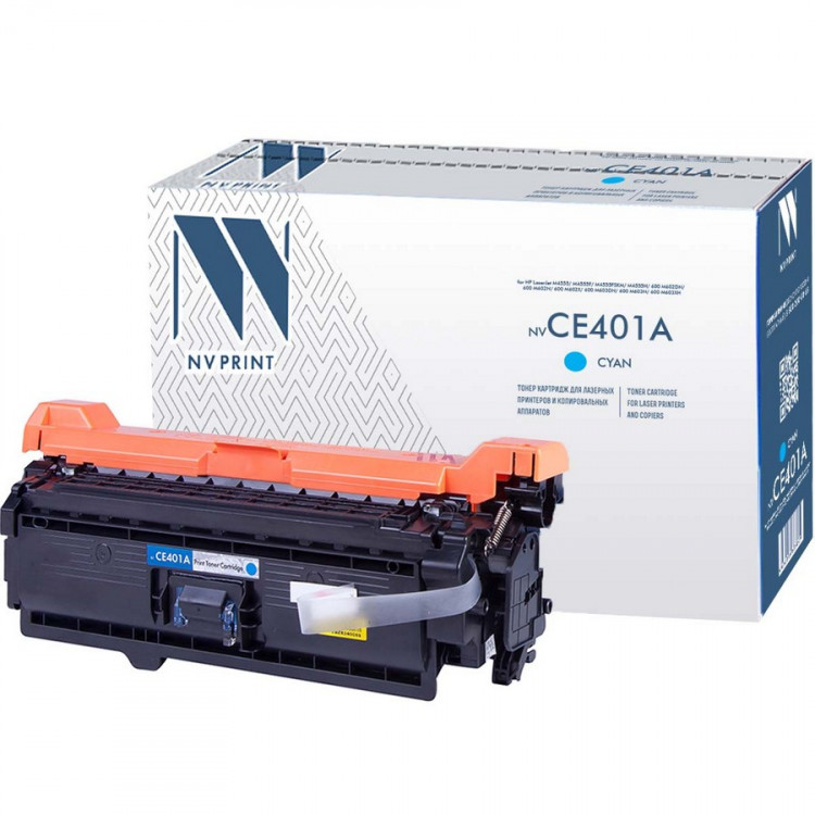 NV Print NVP-CE401AC Картридж совместимый NV-CE401A Cyan для HP Color LaserJet 500 M575dn /  500 M575f /  M575c /  500 M551dn /  500 M551n /  500 M551xh /  500 M570dn /  500 M570dw (6000k)