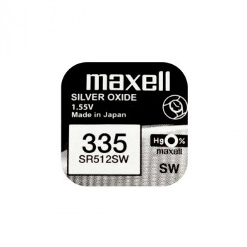 Батарейка MAXELL SR512SW 335 (0%Hg) Цена указана за 1 Элемент питания, Упаковка: 1/1