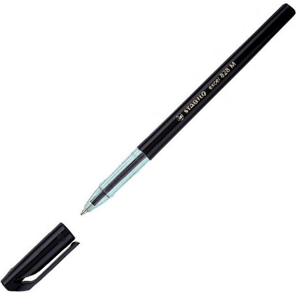 Ручка Шариковая Stabilo Excel 828 F Черная, 50 шт./Уп (STABILO 828/50/46)