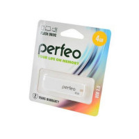 Носитель информации PERFEO PF-C05W004 USB 4GB белый BL1