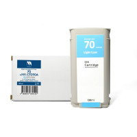 NV Print NVP-C9390A Струйный картридж 70 (NV-C9390A) Light Cyan для HP DesignJet Z2100 / Z3100 / Z3200 / Z5200 / Z5400 (130 мл) совместимый