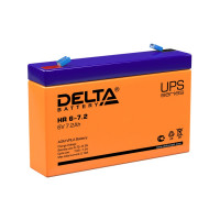 Energon Delta HR 6-7.2 Аккумуляторная батарея DELTA HR 6-7.2 (6В / 7,2Ач, Тип: AGM, Клемма: F1, ДхШхВ: 151х34х94мм (Полная высота: 100мм), срок службы: 8 лет, Гарантия: 1г, вес: 1,28кг)