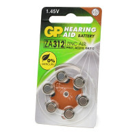 Батарейка GP Hearing Aid ZA312F-D6 ZA312 BL6 (Комплект 6 шт.)