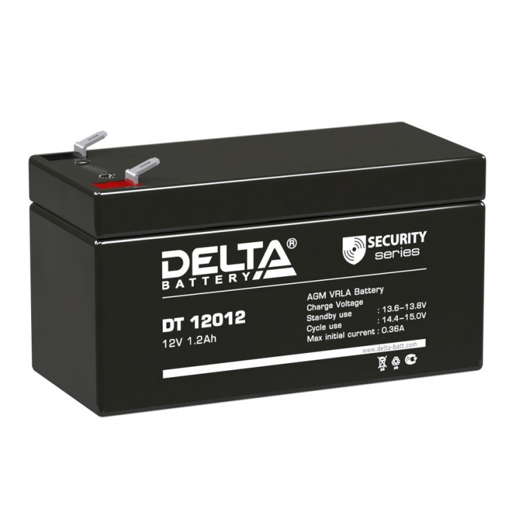 Energon DT12012 Аккумулятор DELTA DT 12012, 12 / 1,2 В / Ач, 97х44х59 мм