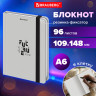Блокнот с резинкой в клетку 96 л., МАЛЫЙ ФОРМАТ А6, 109х148 мм, твердая обложка, BRAUBERG, 