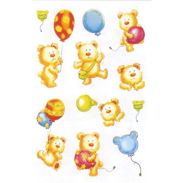 HERMA 3482 Decor Наклейки Мишки с воздушными  шарами