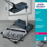 Пленка для проекторов А4, ч/б лазерная печать, полиэстер, прозрачная, 100 мкм, 25 листов, Avery Zweckform, 3562