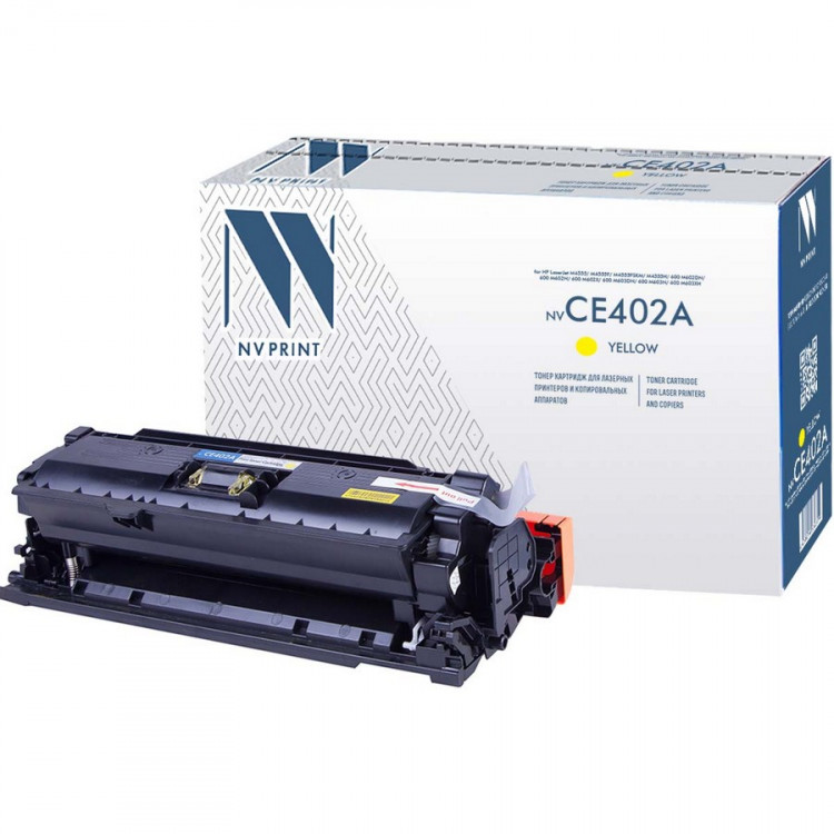 NV Print NVP-CE402AY Картридж совместимый NV-CE402A Yellow для HP Color LaserJet 500 M575dn /  500 M575f /  M575c /  500 M551dn /  500 M551n /  500 M551xh /  500 M570dn /  500 M570dw (6000k)