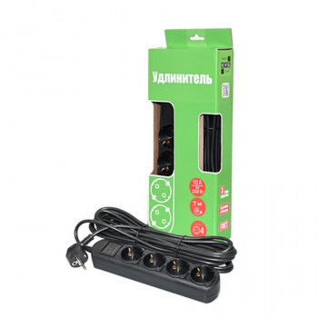 Сетевой удлинитель POWER CUBE PC-1B-7M 7м (ПВС 2х1,0), 4 гнезда, 2200Вт, 10А черный BL1 Тип: Sp+4Ss/AC-10А-7.0Цена: за 1 шт.