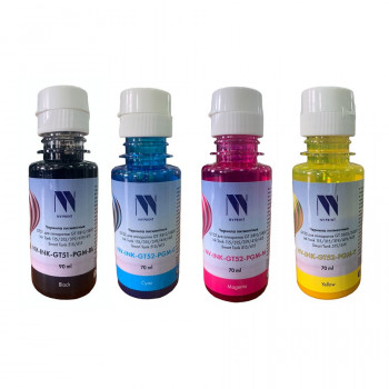 NV Print NVP-INK-GT51/52-PGM-4 Чернила пигментные GT51  /  GT52 для HP DeskJet GT 5810, 5820, 5822, Ink Tank 115, 310, 315, 319, 410, 419, 415, Smart Tank 515, 615, комплект 4 цвета, совместимые NVP-INK-GT51-52-PGM-4, Совместимость: , ресурс: 0 стр.