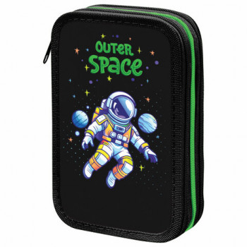 Пенал ПИФАГОР, 3 отделения, ламинированный картон, 19х11 см, &quot;Outer space&quot;, 273488 