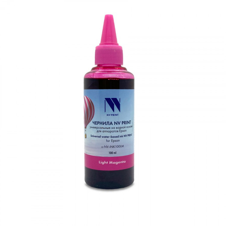 NV Print NVP-INK100LM Чернила универсальные на водной основе NV-INK100LM для аппаратов Epson (100ml) Light Magenta совместимые