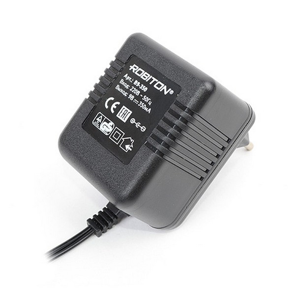 Адаптер/блок питания ROBITON B9-350 5,5х2,1/12 (-)