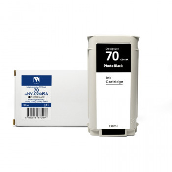 NV Print NVP-C9449A Струйный картридж 70 (NV-C9449A) Photo Black для HP DesignJet Z2100 / Z3100 / Z3200 / Z5200 / Z5400 (130 мл) совместимый NVP-C9449A, Совместимость: , ресурс: 0 стр.