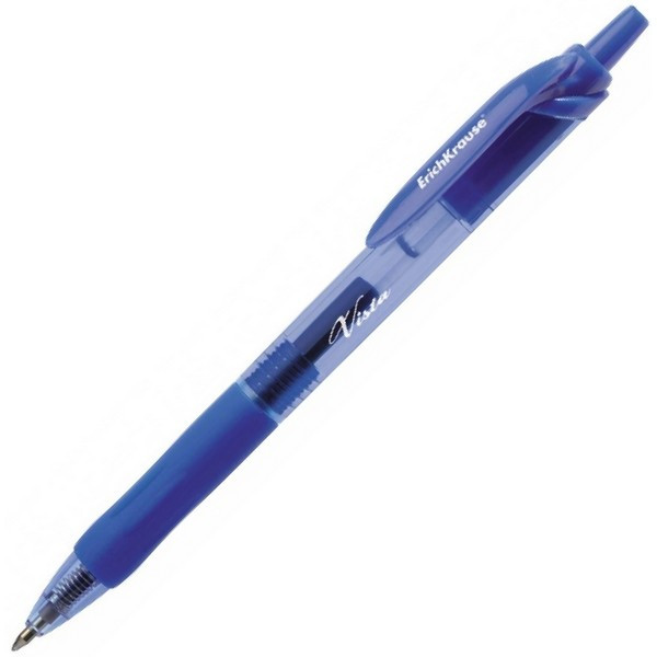 Ручка гелевая автоматическая ERICH KRAUSE Vista, с резиновым упором, 0,7 мм, синяя