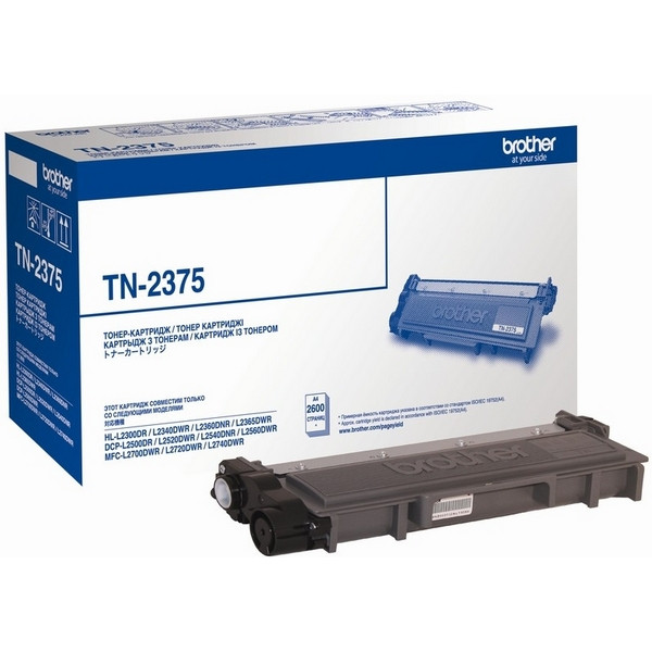 Brother TN2375 Тонер TN-2375 для Brother HLL2300D, 2340DW, 2360DN, 2365DW, DCPL2500D, 2520DW, 2540DN, 2560DW, MFCL2700DW, 2720DW, 2740DW (2600стр)