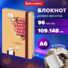 Блокнот с резинкой в клетку 96 л., МАЛЫЙ ФОРМАТ А6, 109х148 мм, твердая обложка, BRAUBERG, 