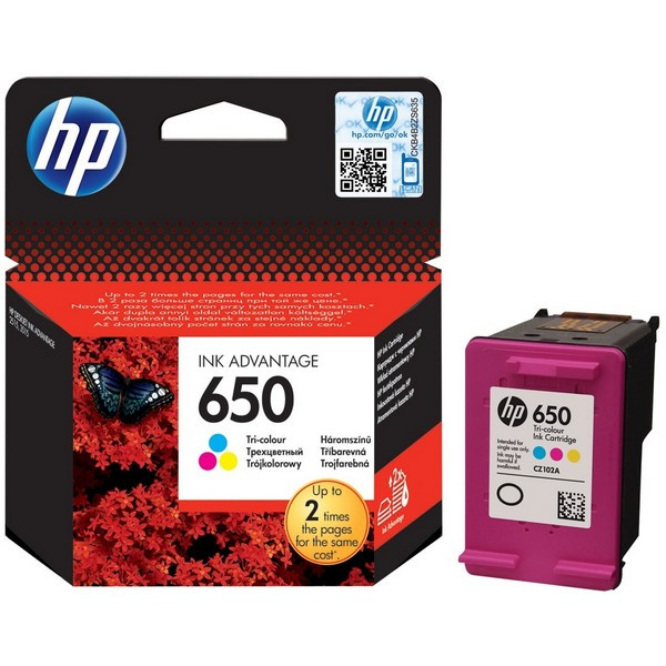 HP CZ102AE Картридж №650 цветной HP DeskJet Ink Advantage 2515/2515 e-All-in-One