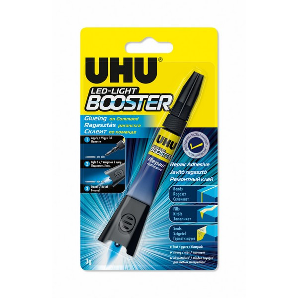 Клей для ремонта UHU Led-Light BOOSTER, универсальный, 3 гр (UHU 34640/48150)