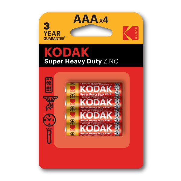 Батарейка Kodak Super Heavy Duty ZINC R03 BL4 (Комплект 4 шт.)