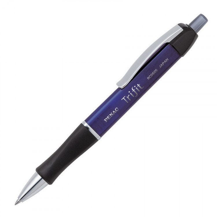Ручка шариковая автоматическая Penac Trifit Jewel M/1,0мм, корпус синий, синяя (PENAC BC0605-11M)