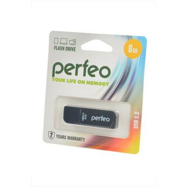 Носитель информации PERFEO PF-C10B008 USB 8GB черный BL1
