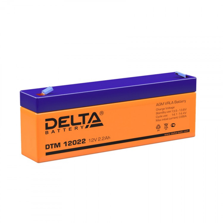 Energon Delta DTM 12022 Аккумуляторная батарея DELTA DTM 12022 (12В / 2,2Ач, Тип: AGM, Клемма: F1, ДхШхВ: 178х35х61мм (Полная высота: 67мм), срок службы: 6 лет, Гарантия: 1г, вес: 1кг)