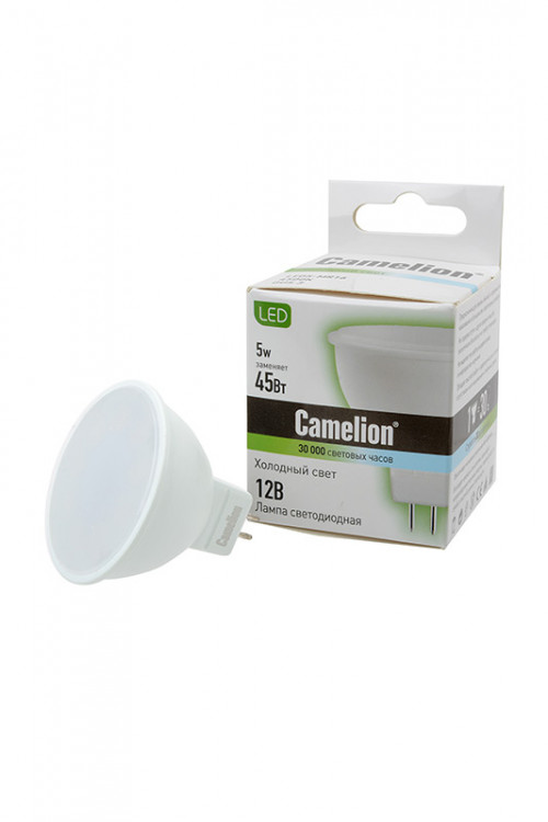 Лампа светодиодная Camelion LED5-MR16/845/GU5.3 5Вт 4500K BL1