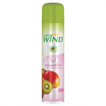 Освежитель воздуха аэрозольный 300 мл, GOLD WIND &quot;Mango &amp; kiwi&quot;, СИБИАР, 5-02.04.263.06 