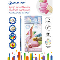 Набор цветных карандашей ACMELIAE Pastel Artmate, пастельные, 12 цветов, в картонном футляре  (ACMELIAE 43742)