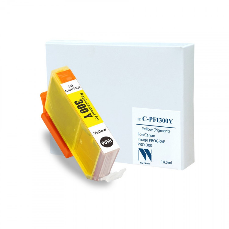 NV Print NVP-PFI-300Y Струйный картридж NV Print C-PFI300 Y для Canon imagePROGRAF PRO-300 совместимый