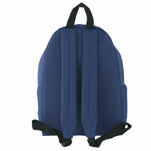 Рюкзак BRAUBERG СИТИ-ФОРМАТ один тон, универсальный, синий, 41х32х14 см, 225373