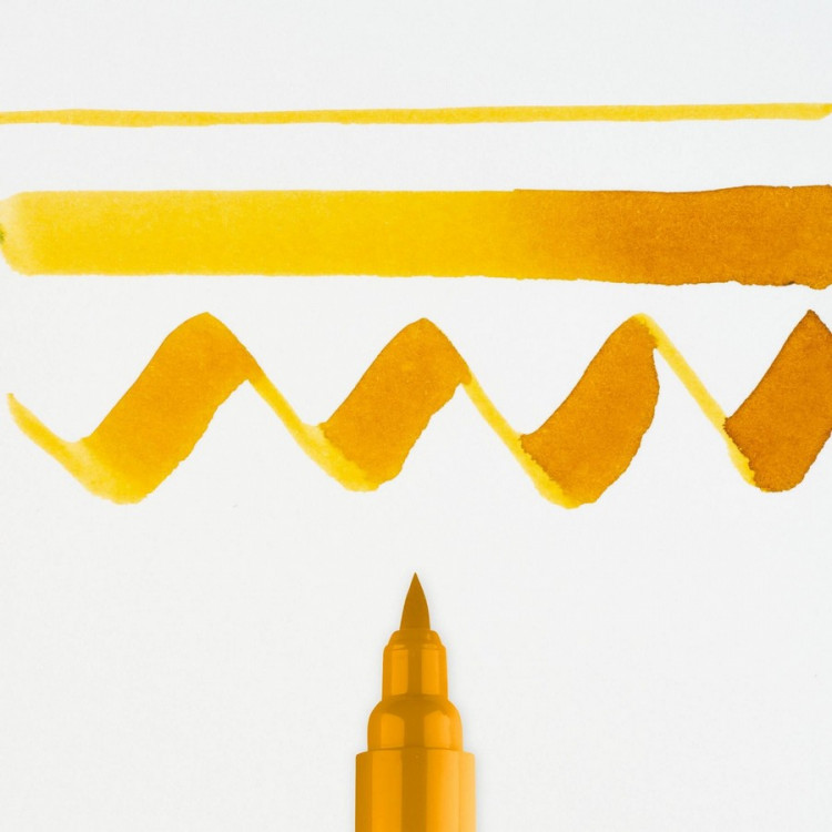 Маркер акварельный Royal Talens Ecoline Brush Pen, художественный, кисть, цвет 227 охра желтая (Royal Talens 11502270)