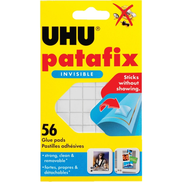 Клеящие подушечки UHU Patafix Invisible, прозрачные, 56 шт. (UHU 37155)