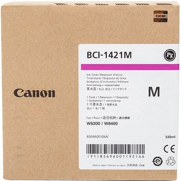 Canon 8369A001 Картридж пурпурный Canon BCI-1421 M для Canon W8200P/8400P Уценка: использовать до 01/2017