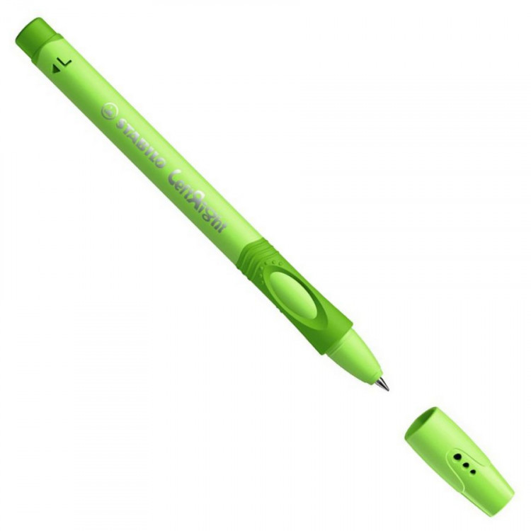 Ручка шариковая Stabilo Leftright для левшей, F, зеленый корпус, цвет чернил: Синий  (STABILO 6318/2-10-41)