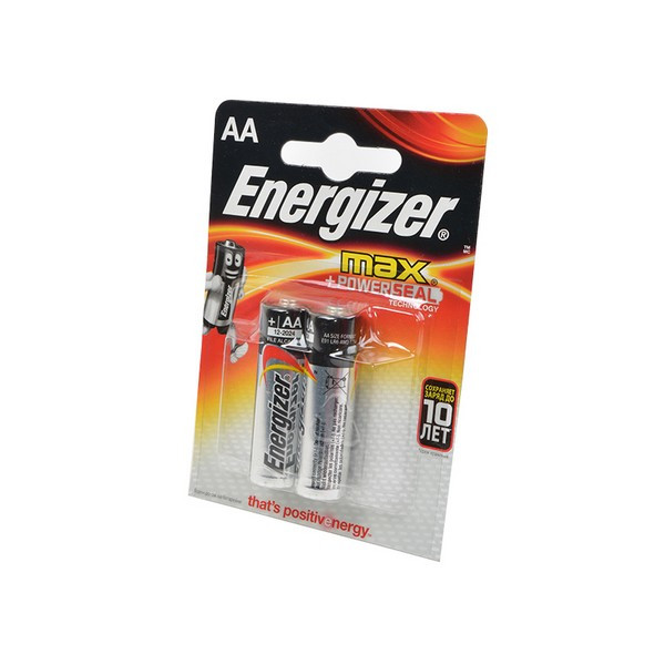 Батарейка Energizer MAX LR6 BL2 (Комплект 2 шт.)