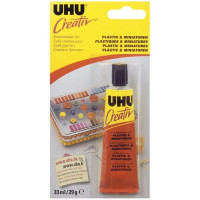Клей для пластмасс и художественных миниатюр UHU Creativ Plastik & Miniaturen, 33 мл. / 29 гр., блистер (UHU 47330)*