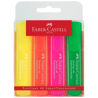 Набор текстовыделителей Faber-Castell 46 Superfluorescent, 4 флуоресцентных цвета (Faber-Castell 154604)