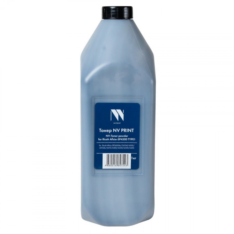 NV Print NVP-Ricoh4500-TYPE1-1KG Тонер для Ricoh SP 4500E / SP 6430E (1кг, Real Color) для Aficio SP 4510DN, 4510SF, 3600DN, 3600SF, 3610SF, 6430DN Type1 совместимый