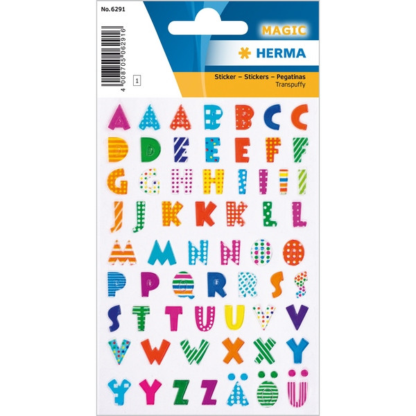 HERMA 6291 НАКЛЕЙКИ MAGIC ВЕСЕЛЫЕ БУКВЫ (АНГЛ)